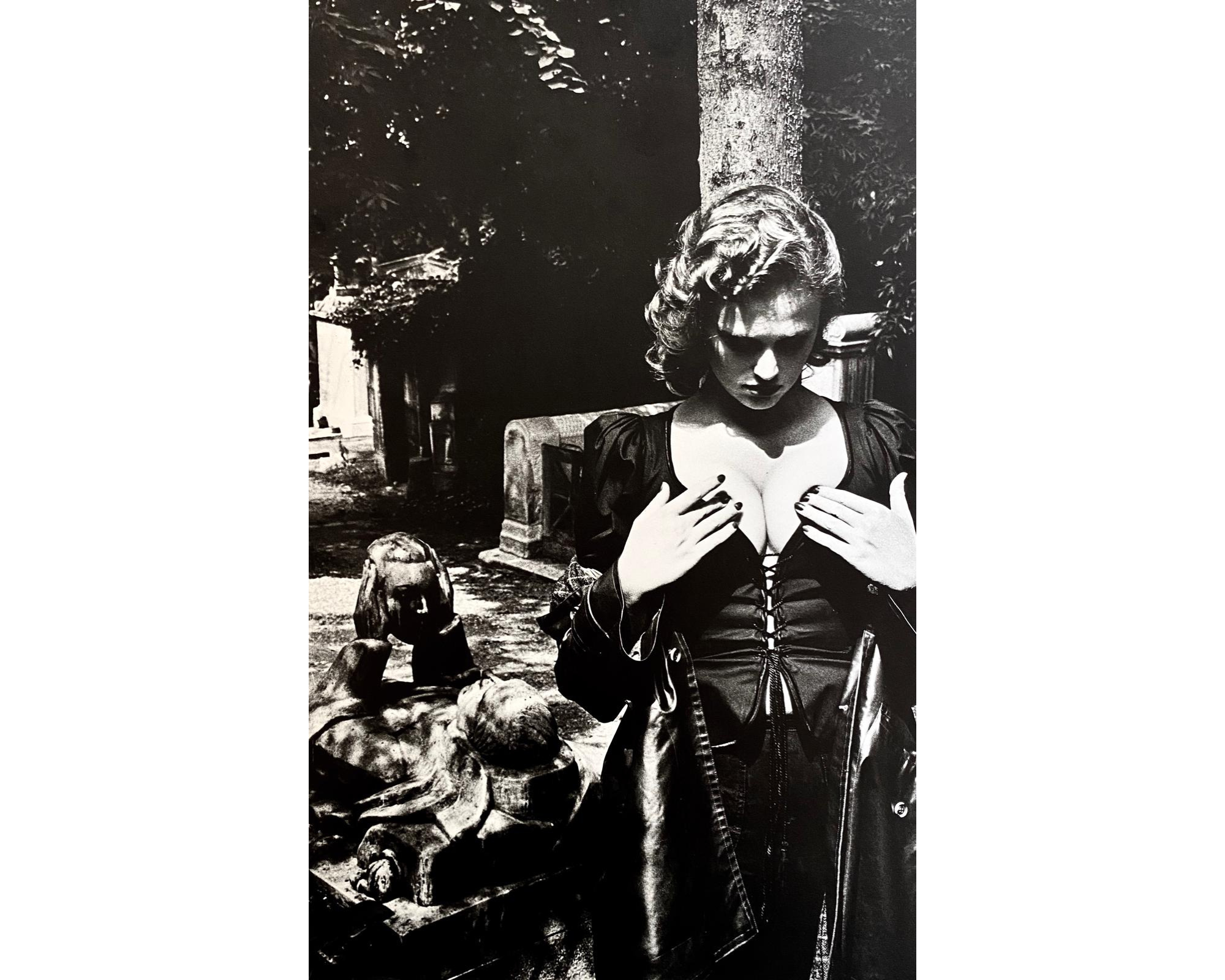 Helmut Newton, Père-Lachaise, Tomb of Talma, Paris, 1977, Photolithograph, 27x40 cm